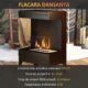 Semineu pe Bioetanol Autoportant cu Arzator de 0,9L si Durata de 3,3 Ore, 38x22x54 cm, Negru - imagine 4