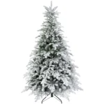 Pom de Craciun Inzapezit cu 1321 de Ramuri Ignifuge, din Plastic si Metal, Ø115x180 cm, Verde