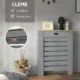 Acoperis pentru Calorifer din MDF cu Sertar, 78x19x95.5 cm, Gri - imagine 5