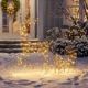 Rena luminoasa de Craciun cu sanie, 175 LED-uri alb cald, 8 moduri de iluminare, timer, IP44, maro - imagine 10