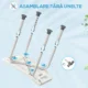 Scaun de Dus din Aluminiu si Plastic Antialunecare, Inaltime Reglabila 6 Niveluri 39-52cm, Gri - imagine 6