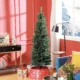 Brad de Craciun artificial 182,88 cm cu 479 ramuri, Design inalt si ingust cu baza pliabila, Verde - imagine 10