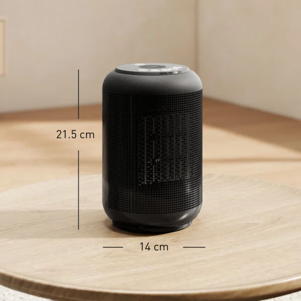 Incalzitor electric reglabil cu 3 moduri si timer 24h, din PP si PA ignifug, 14x14x21,5 cm, negru - imagine 3