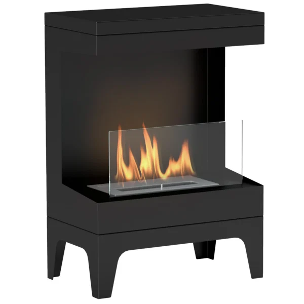 Semineu pe Bioetanol Autoportant cu Arzator de 0,9L si Durata de 3,3 Ore, 38x22x54 cm, Negru - imagine 10
