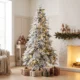 Brad de Craciun Inzapezit 180 cm cu 350 de Lumini LED Alb Cald, Timer, Telecomanda, 8 Modalitati, 740 de Ramuri Ignifuge - imagine 10