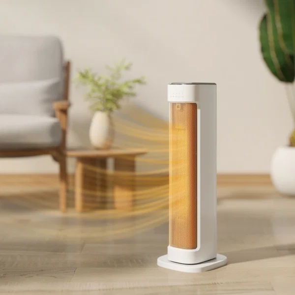 Radiator Ceramic 2000W cu 3 Temperaturi Reglabile, Timer 15 Ore, Telecomanda, Alb - imagine 2