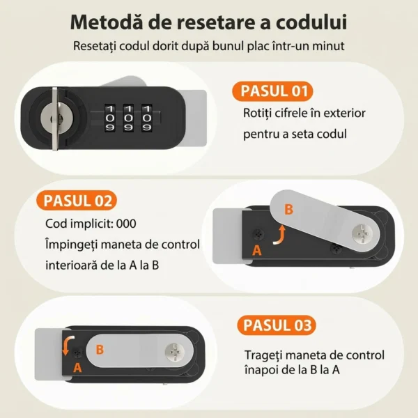Dulap pentru Medicamente cu Incuietoare cu Combinatie, 40x15x60 cm, Alb - imagine 7