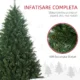 Brad de Craciun artificial 180cm, cu 800 de ramuri si baza din metal, verde - imagine 5