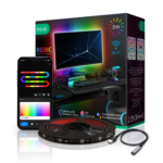 Banda LED TV RGBIC Nous F9, Smart, Wifi, alimentare USB, 2 m, LED 5050