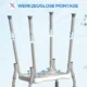 Taburet pentru Dus Reglabil cu Brate si Orificii de Drenaj, din Aluminiu, HDPE si EVA, 52x45x57-69 cm - imagine 7