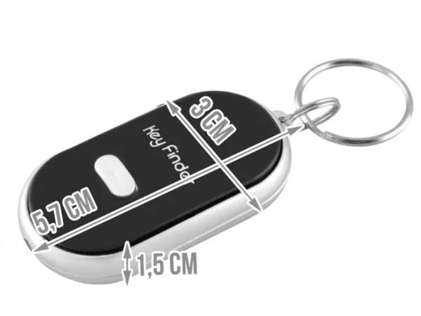 Breloc cu functie de localizare chei, LED, negru