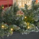 Ghirlanda de Craciun cu 50 de lumini LED albe si decoratiuni, din plastic si metal, 180x30x30 cm, verde - imagine 9