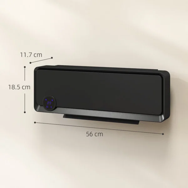 Incalzitor electric de perete cu 3 moduri, Negru - imagine 3