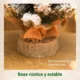Brad de Craciun mic, cu inaltimea de 60 cm, 72 de ramuri acoperite cu zapada, conuri si fructe rosii, verde - imagine 6