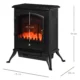 Semineu Electric Durham, de Podea, 42 × 54 cm, Efect de Flacara Reglabil, 2 Trepte de Incalzire, 950/1850 W, Termostat, Negru - imagine 3