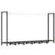 Lemnaie 0.8m³ Regulabila cu Husa Impermeabila si Lanturi din Otel, 235x31x116 cm, Negru