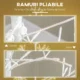 Brad de Craciun artificial cu 384 de lumini LED albe si crengi pliabile, din PP si otel, Ø20x180 cm, alb - imagine 5