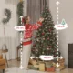 Brad de Craciun Inalt de 210 cm pentru Interior cu 928 de Ramuri, Conuri si Fructe Rosii, Baza din Metal, Verde - imagine 3