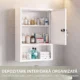 Dulap pentru Medicamente cu Incuietoare cu Combinatie, 40x15x60 cm, Alb - imagine 5