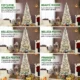 Brad de Craciun inzapezit cu 180 de lumini LED si 11 efecte, 479 de ramuri, Ø65x180 cm, verde si alb - imagine 4