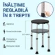 Scaun Dus – Reglabil, Antialunecare, Alb - imagine 7
