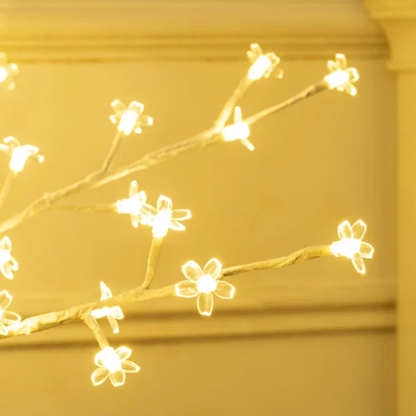Copac Di Betulla Con 120 Lumini Led Inalt 150cm 3 Niveluri Luminosità Alb - imagine 9