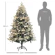 Pom de Craciun Artificial 180cm cu 793 Ramuri, Lumini LED si Ramuri Inzapezite, Verde - imagine 3