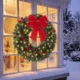 Coronita de Craciun de 60 cm cu Lumini LED, Conuri de Brad si Bobite, Verde - imagine 10