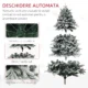 Pom de Craciun Artificial 180cm cu 793 Ramuri, Lumini LED si Ramuri Inzapezite, Verde - imagine 7
