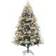 Pom de Craciun Artificial 180cm cu 793 Ramuri, Lumini LED si Ramuri Inzapezite, Verde