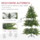 Brad de Craciun 150 cm din plastic verde cu baza din metal si 1309 crengi ignifuge - imagine 6
