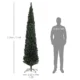 Brad de Craciun Slim Inalt de 225 cm Economisitor de Spatiu cu 538 Ramuri cu Baza din Otel pentru Interior, Verde - imagine 3