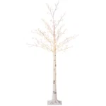 Copac Di Betulla Con 120 Lumini Led Inalt 150cm 3 Niveluri Luminosità Alb