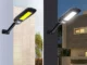 Lampa solara stradala 180 LED-uri, telecomanda, 3 moduri de functionare, senzor de miscare, senzor de lumina, lumina neutra