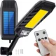 Lampa solara stradala 180 LED-uri, telecomanda, 3 moduri de functionare, senzor de miscare, senzor de lumina, lumina neutra