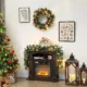 Ghirlanda de Craciun 180 cm cu ramuri inzapezite si 30 de lumini albe, conuri si bace pentru interior - imagine 8