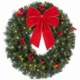 Coronita de Craciun de 60 cm cu Lumini LED, Conuri de Brad si Bobite, Verde