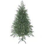 Brad de Craciun artificial de 150 cm, ignifug, cu 1375 de ramuri realiste si baza pliabila din metal