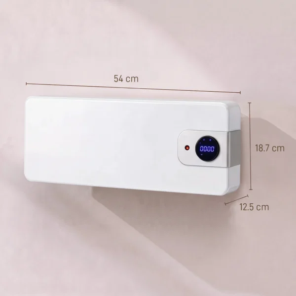 Termoventilator ceramic de perete 2000 W cu control prin aplicatie, 3 moduri, termostat, timer, telecomanda, alb - imagine 3