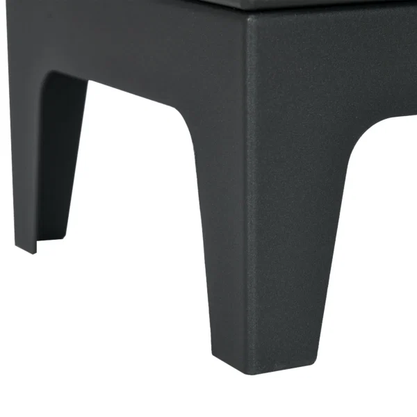 Semineu cu Bioetanol din Otel Inoxidabil cu Arzator de 1.2L pentru 3 Ore de Functionare, 36x26x54cm, Negru - imagine 9