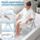 Scaun de dus pliabil cu cotiere si spatar, reglabil, 136 kg - imagine 7