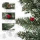 Ghirlanda de Craciun cu 50 de lumini LED albe si decoratiuni, din plastic si metal, 180x30x30 cm, verde - imagine 7
