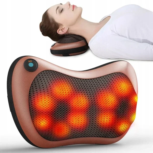 Perna de masaj Shiatsu, 2 moduri, functie de incalzire, alimentare priza si auto, piele Eco