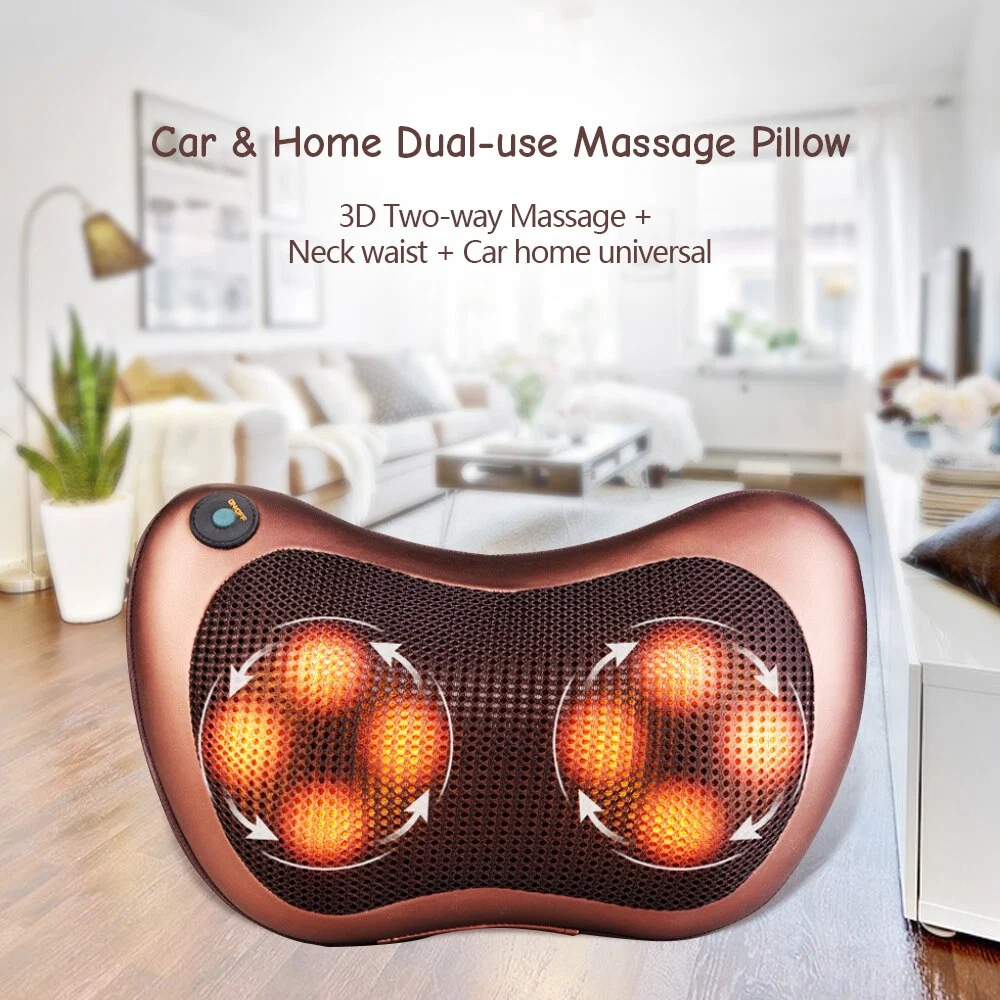 Perna de masaj Shiatsu, 2 moduri, functie de incalzire, alimentare priza si auto, piele Eco 1 Perna de msaja Shiatsu 2 moduri functie de incalzire alimentare priza si 13