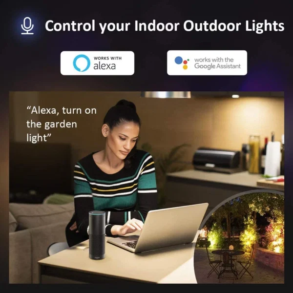 Proiector de podea Smart LED RGB Novostella, Smart, Wifi, Alexa,Google, 100W, Exterior IP66 waterproof, 10000 lm
