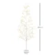 Brad de Craciun artificial cu 384 de lumini LED albe si crengi pliabile, din PP si otel, Ø20x180 cm, alb - imagine 3