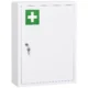 Dulap pentru Medicamente cu 3 Rafturi si Incuietoare cu 2 Chei, din Otel, 40x15x53,5 cm, Alb