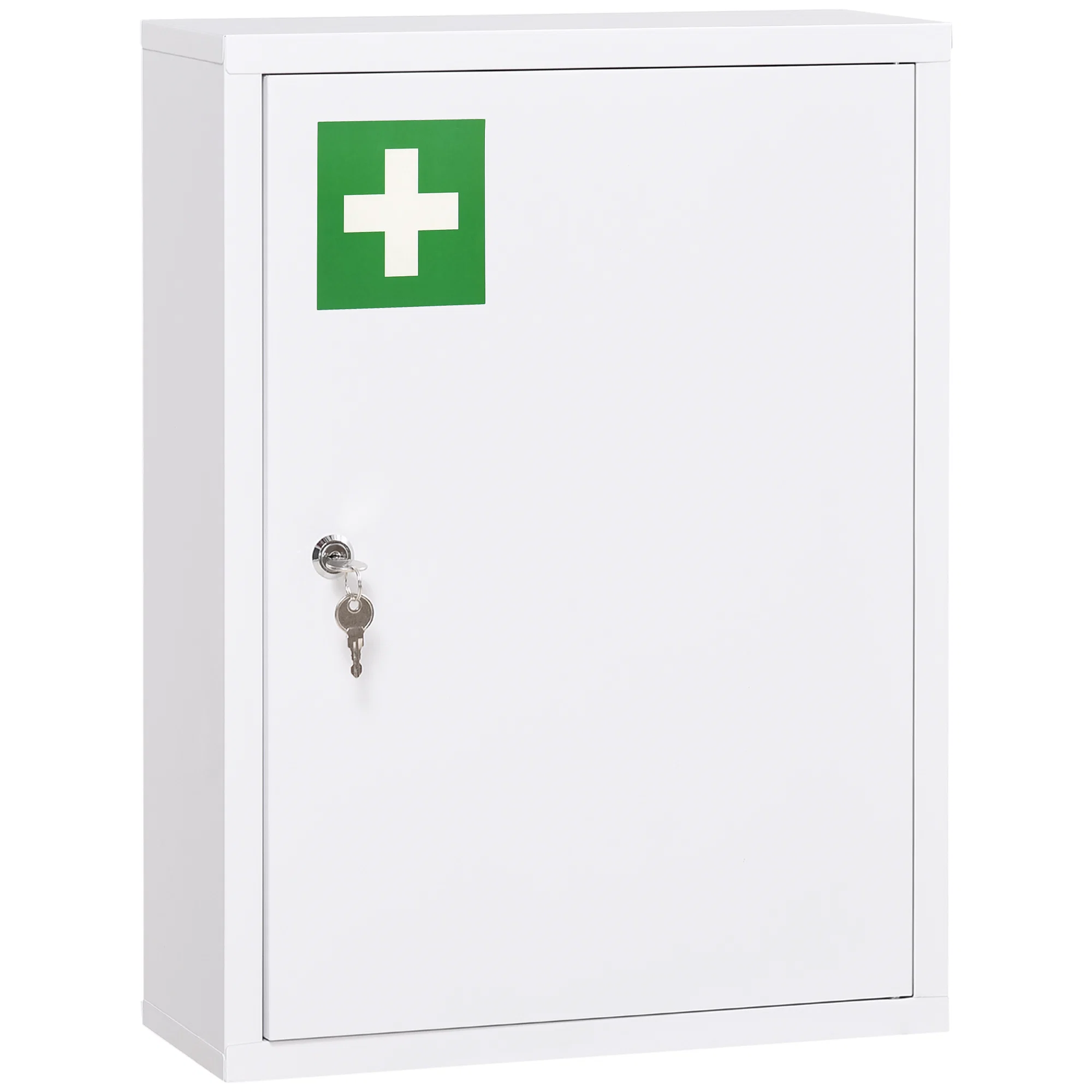 Dulap pentru Medicamente cu 3 Rafturi și Încuietoare cu 2 Chei, din Oțel, 40x15x53,5 cm, Alb Dulap pentru Medicamente cu 3 Rafturi si Incuietoare cu 2 Chei, din Otel, 40x15x53,5 cm, Alb - imagine 1