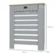 Acoperis pentru Calorifer din MDF cu Sertar, 78x19x95.5 cm, Gri - imagine 3
