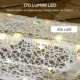 Ren de Craciun Iluminat Con Slitta Con 170 Led, Alb E Rosu - imagine 4